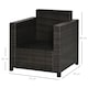 image 8 of Outsunny Garden Patio Rattan Wicker Furniture Single Cube Chair Sofa Outdoor Grey