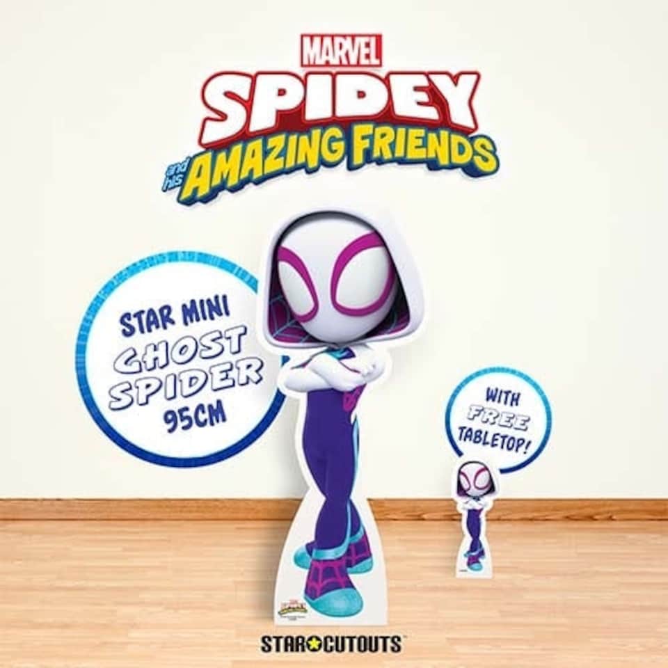 image 1 of Ghost Spider - Spidey and His Amazing Friends Marvel Disney Star Mini Cardboard Cutout 95cm