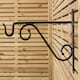 image 5 of Tom Chambers Heavy Duty Handcrafted Metal 35cm Black Twisted Wall Bracket Hook For Garden Patio Hanging Basket Planter Bird Feeder | Black | Black