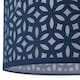 image 5 of First Choice Lighting Set of 2 Chrome Tripod Table Lamps with Navy Blue Laser Cut Shades Chrome | Blue