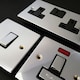 image 2 of SE HOME Polished Chrome 1 Gang 13A DP Switched Plug Socket Black | Polished Chrome