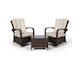 image 7 of Giardino Arizona 2 Seat Garden Lounge Chair Set | Brown | Brown