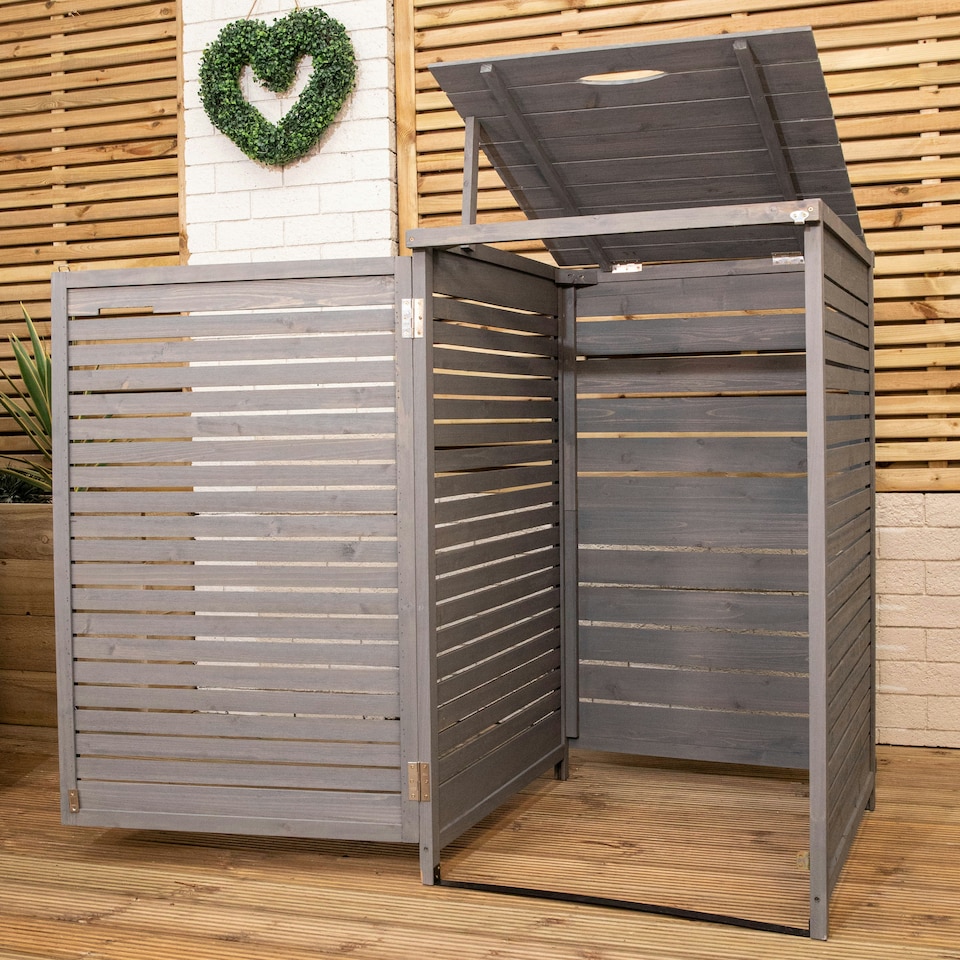 image 1 of Pack of 2 Grey Washed Back Panels Only for SA-BINS2 Single Bin Storage