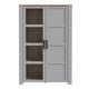image 1 of Bohol Display Cabinet inc. 2x LED Lights in Riviera Oak/Grey Oak