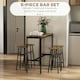 image 4 of HOMCOM 5 Piece Bar Set, Industrial Kitchen and Chair Set Rustic Brown