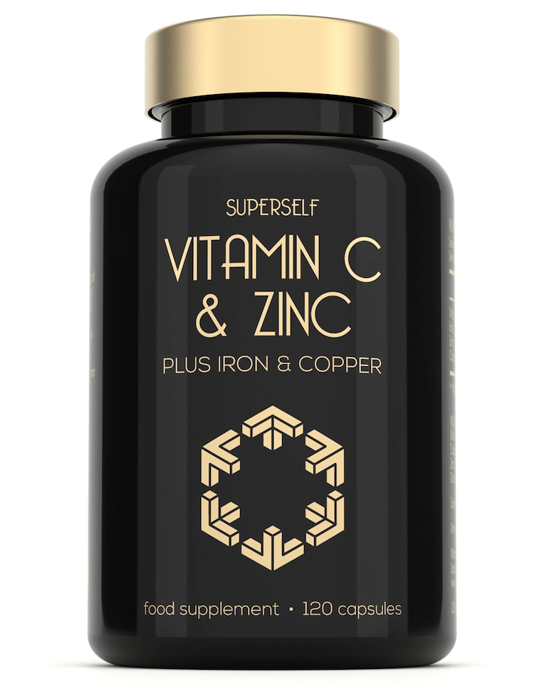 image 1 of SuperSelf Vitamin C 1000mg with Zinc, Iron, Copper 120 Capsules