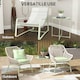 image 6 of Outsunny 46cm Round Garden Table, Small Side Table w/ Removable Tray 