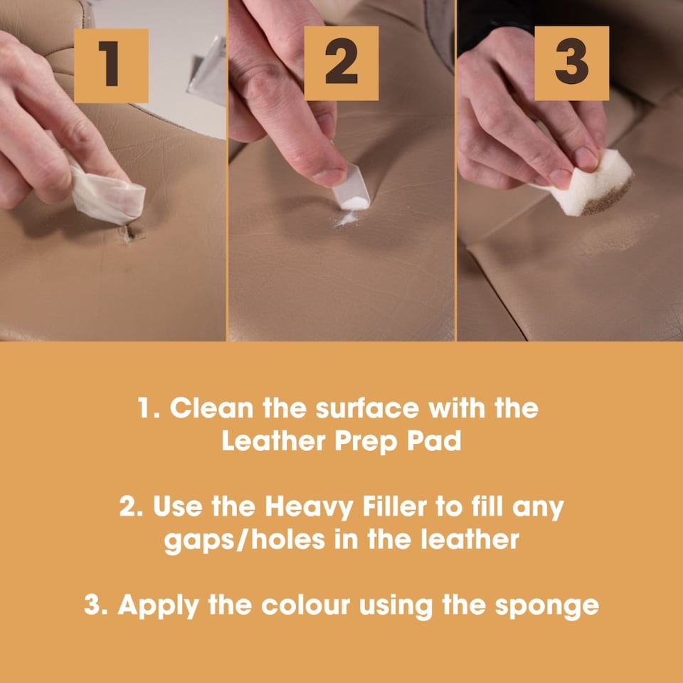 image 1 of Complete Leather Repair Kit (Black) -12 Colour Options for Sofas, Car Seats - Matches All Shades of Leather - Patch, Fill & Touch up Scratches, tears and Other Damaged Areas