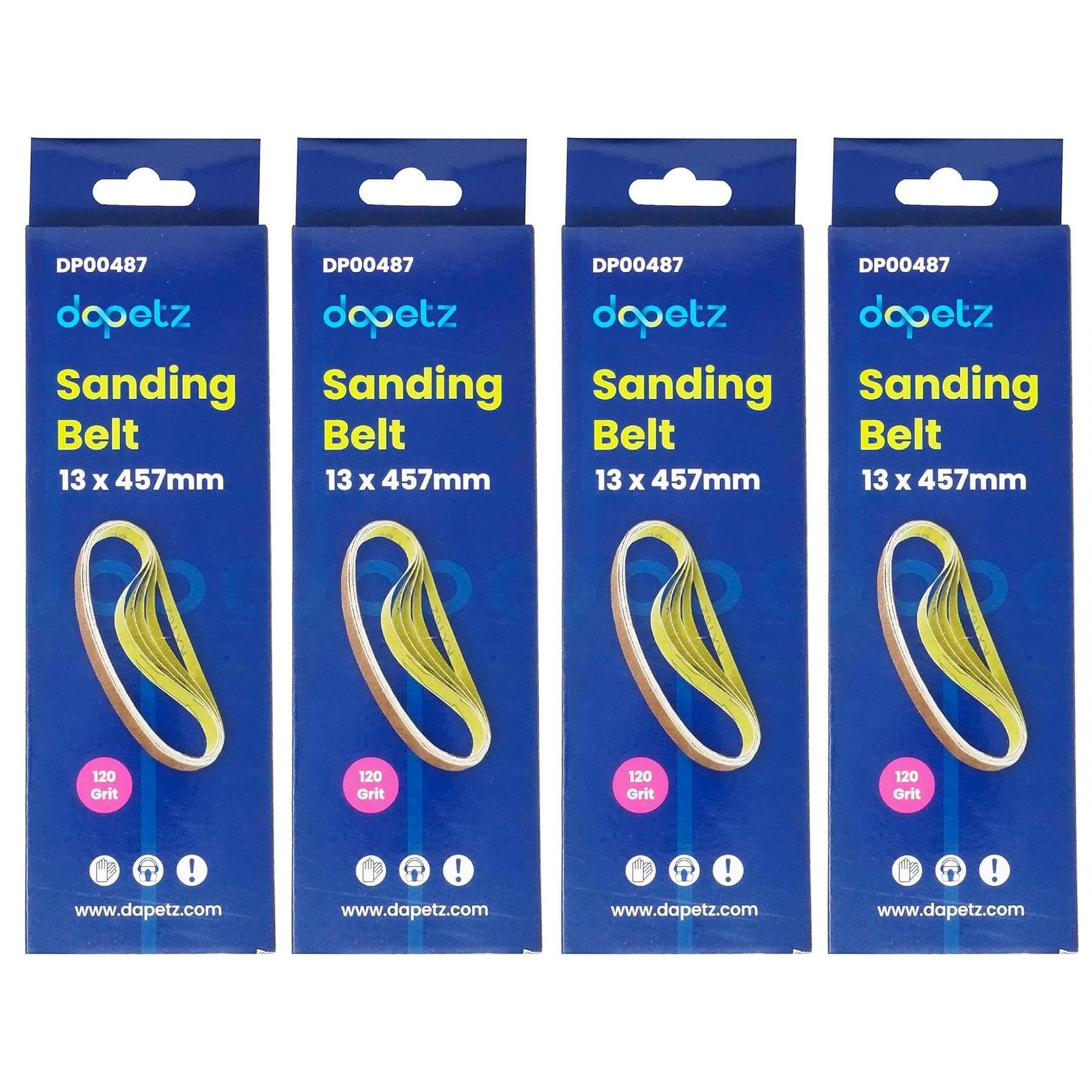 Dapetz ® Sanding Belts 13mm x 457mm, 20 Pieces Sander Belts 120 Grit Aluminum Oxide for Black+Decker Belt Sander, Ideal for Grinding, Sharpening, and
