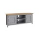 image 5 of Taberno Oak 2 Door TV Unit Dove Grey Grey