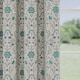image 4 of Enhanced Living Blue Floral, 100% Blackout, Thermal Curtains with Tape Top Header (PAIR) - 65 x 90 inch (165 x 229cm)