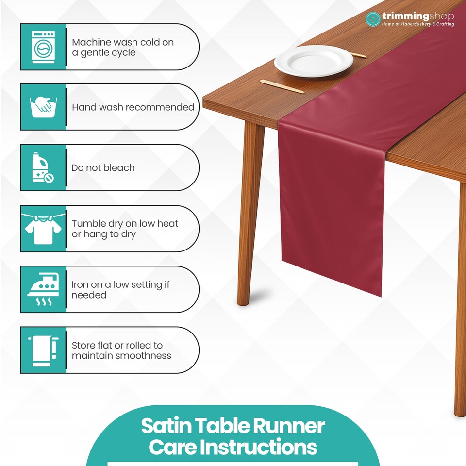 image 1 of Satin Table Runner for Dining Table - 11 x 108 Inch