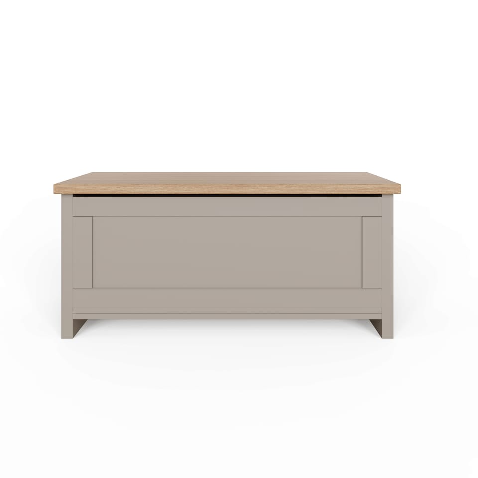image 1 of Lancaster Ottoman Storage Box | Grey | Grey