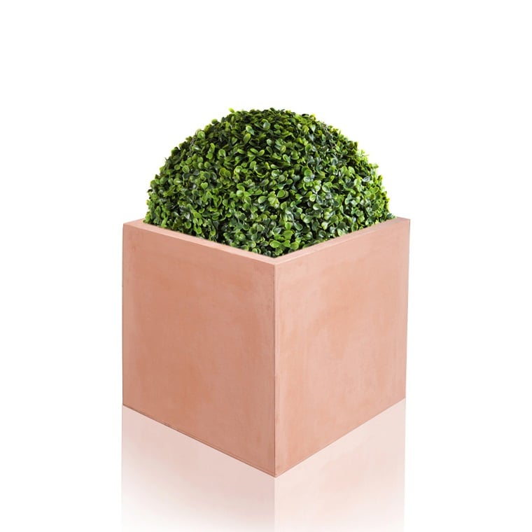 Primrose Terracotta Style Fibrecotta Small Cube Planter 23cm