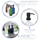 image 2 of Harbour Housewares 2pc Glass Soap Dispenser Set with Ceramic Tray & Labels - 500ml - Clear/Black