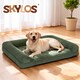 image 9 of Large Dog Pet Bed Orthopedic Washable Waterproof Corduroy Wear Resistant 93x63cm | Green | L | L