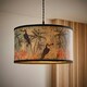 image 1 of ValueLights Daintree Medium Pastel Jungle Bamboo Drum Lamp Shade Multi