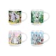 image 2 of Wizard of Oz Stacking Mugs Set - Dorothy Glinda Emerald City Gift - Set of 4 Ceramic Cups Set with Metal Stand | White
