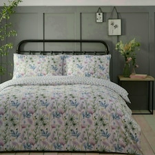 Portfolio Home Kew Floral Bedding Duvet Cover Set Pink | King