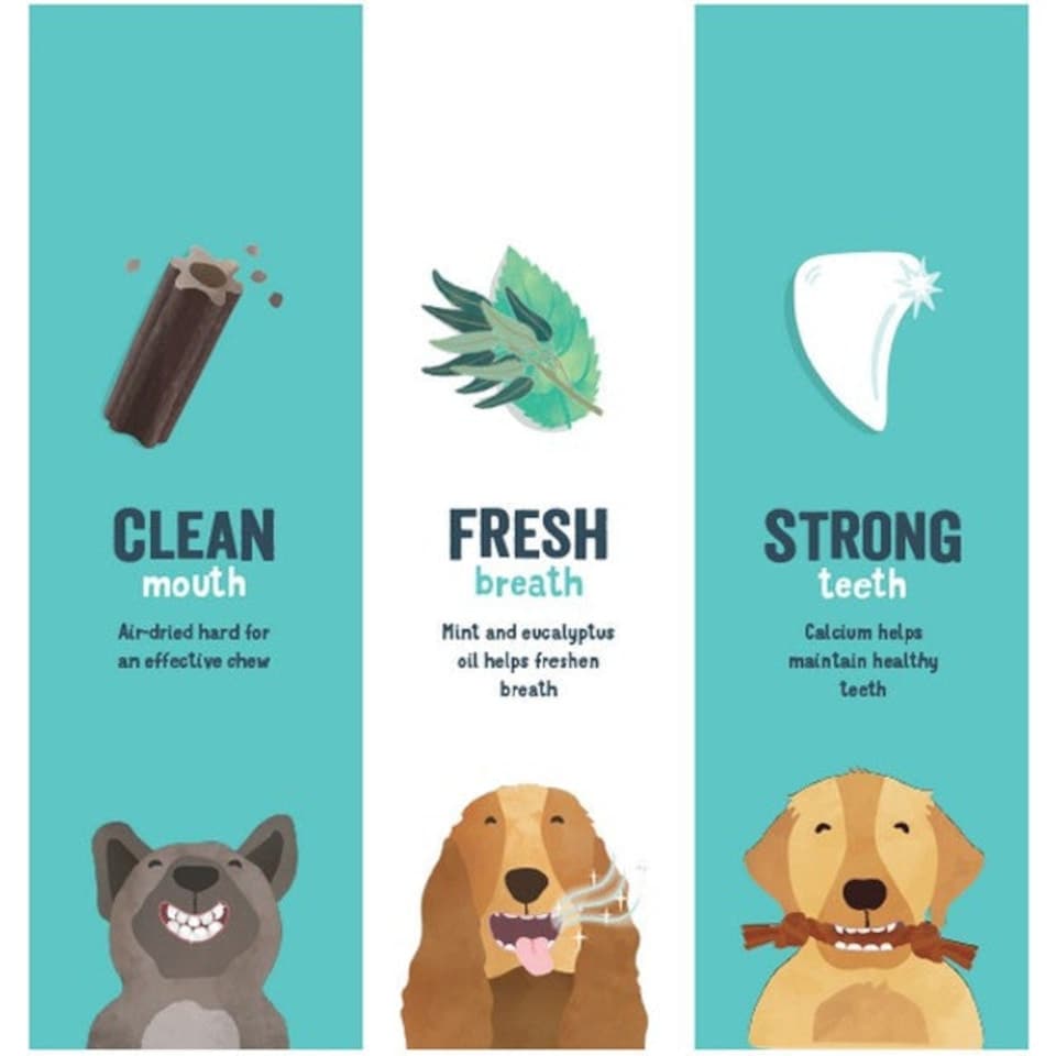 image 1 of Edgard & Cooper Dental for Dogs Strawberry & Mint Small 7 sticks