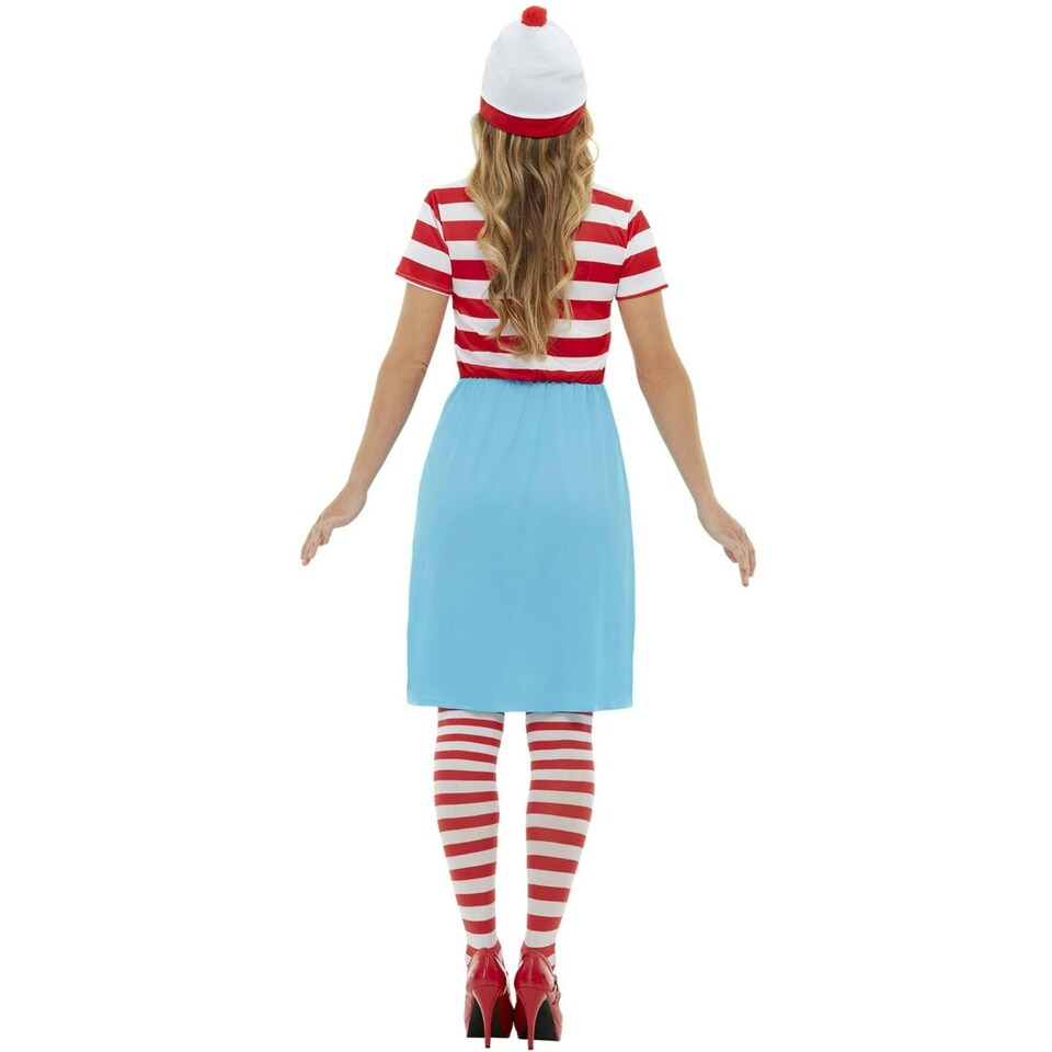image 1 of Wheres Wally? Womens/Ladies Wenda Costume Set - White/Red/Blue - M (UTSM1097) M