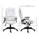 image 3 of Vinsetto Office Chair, Ergonomic Desk Chair with 6-Point Massage and Back Heated, Linen-Feel Fabric Computer Gaming Chair with Arms, Lumbar Support, Cream White