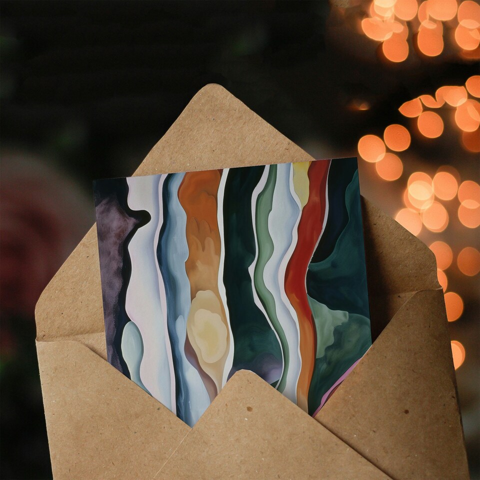 image 1 of Soft Abstract Watercolour Art Just to Say Card