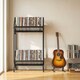 image 8 of HOMCOM 50 CD Storage Rack, 2-Tier Metal Display Rack for CDs, DVDs, Black | Black | Black | 45.2L x 25.4W x 80H cm