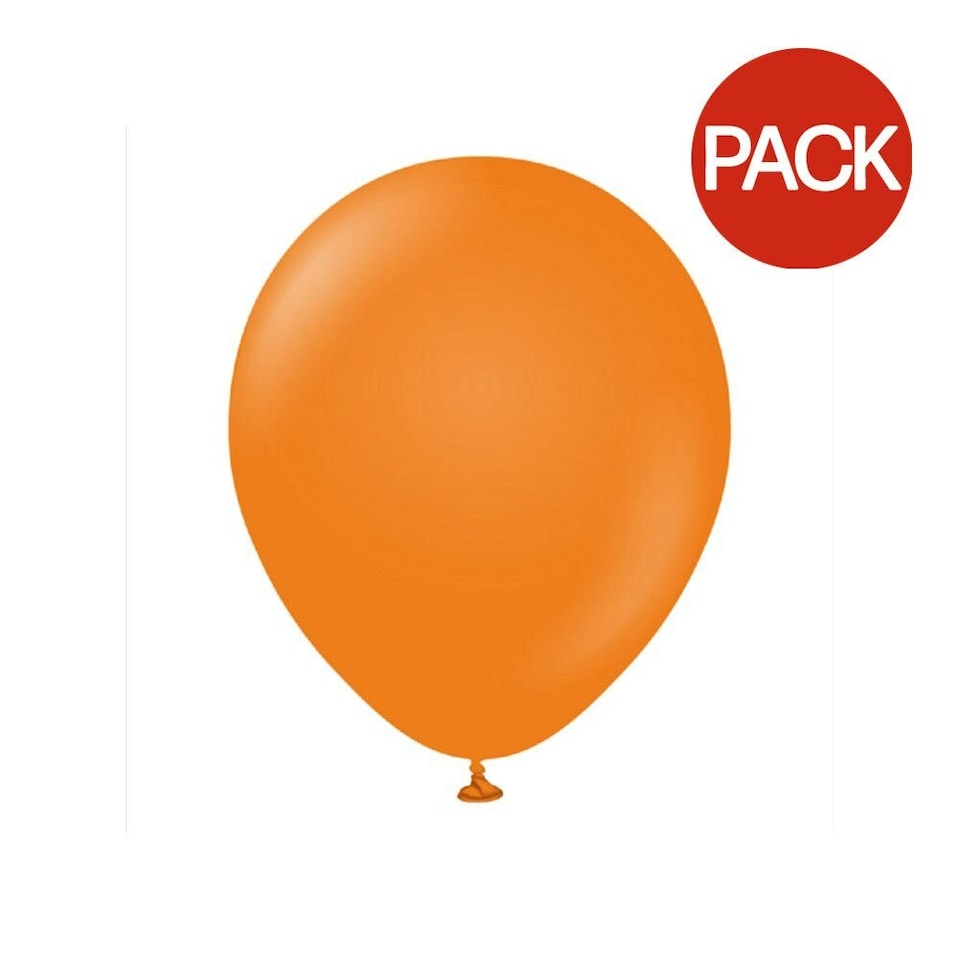 Kalisan Latex Retro Balloons (Pack of 100) - Orange - One Size (UTSG23133)