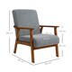 image 9 of HOMCOM Boucle Accent Chair Armchair W/ Wide Seat for Living Room Bedroom, Grey