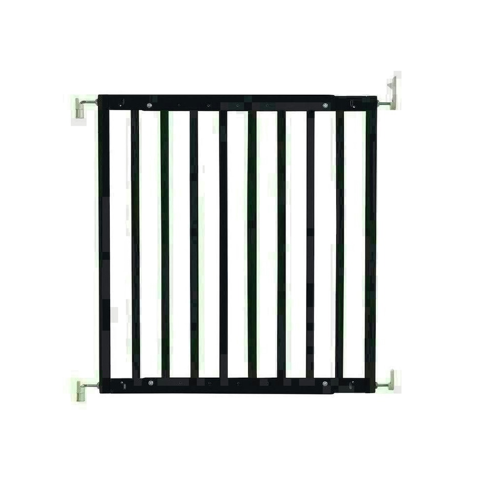 Safetots Chunky Wooden Screw Fit Stair Gate, Black, 63.5cm - 105.5cm, Wood Baby Gate, Screw Fit Safety Barrier