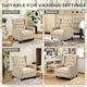 image 8 of HOMCOM Marble Effect Manual Reclining Armchair w/ Footrest Studs Wood Legs Beige