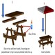 image 6 of Slot Car Scenery Trackside Picnic Table and Umbrella 1:32 Wasp P