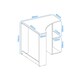 image 5 of Chesil Office Writing Desk White White | White