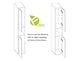image 4 of Tall Bathroom Cabinet Slim Narrow Tallboy Wall Hung Storage Unit White Gloss and Oak Floating Modern Shelving Aruba