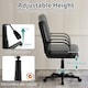 image 4 of COSTWAY Leather Office Chair PU Upholstered Swivel Chair Black