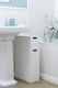image 1 of Elegant Brands Sennen Super Slim Bathroom Storage Cabinet in White | White | 1