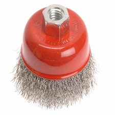 Faithfull Wire Cup Brush 80Mm X M14 X 2 Stainless Steel 0.30Mm