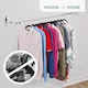 image 6 of House of Home 4ft Clothes Rail Black Wall Mounted Garment Hanging Wardrobe Rack Storage