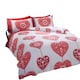 image 2 of Scandi Heart BC Duvet Cover Set with Pillowcase Red | Super King
