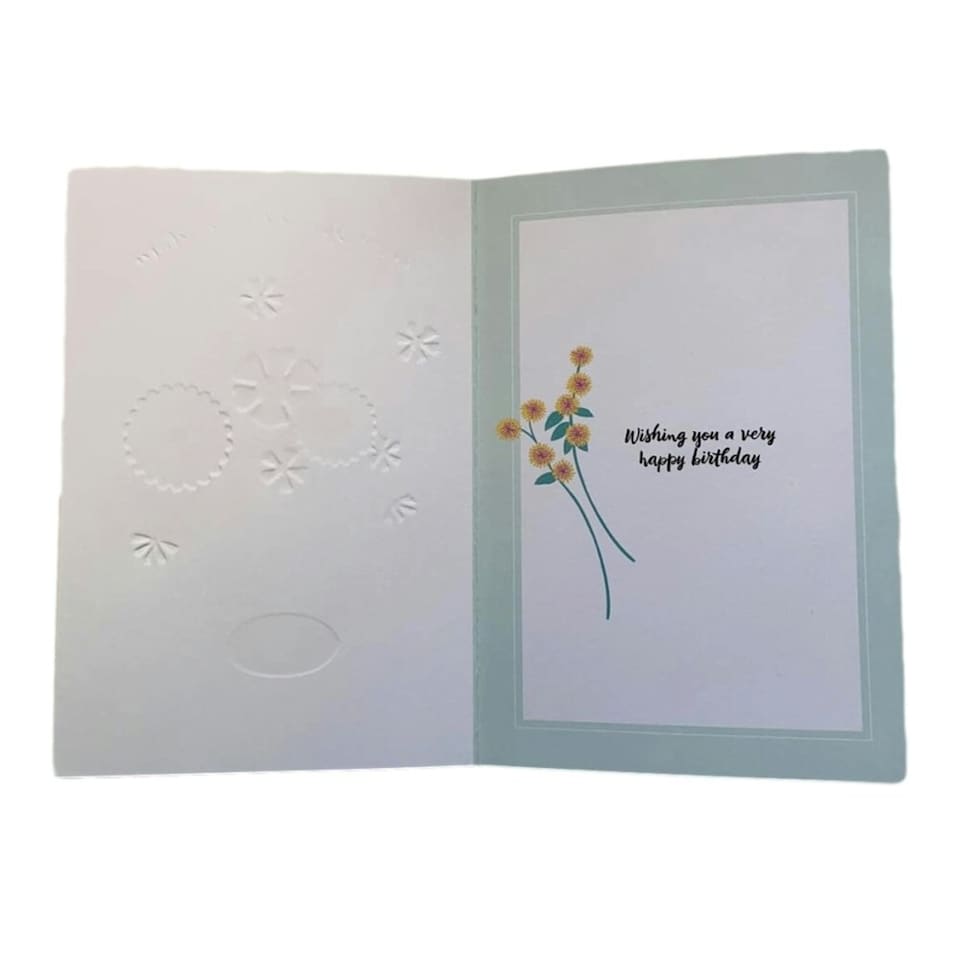 image 1 of Special Grandma Flower Pot Design Foil Finished Birthday Card