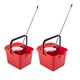 image 2 of 1 x Red 12L Cotton Mop Bucket Set Complete With Pouring Lip Ideal For Mopping All Kinds Of Hard Floors