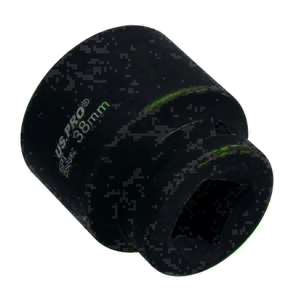 image 1 of 3/4" Drive 38mm Shallow Metric MM Impact Impacted Socket 6 Sided Single Hex