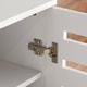image 3 of Oslo 3 Door Wooden Shoe Storage Cabinet Rack Stand Cupboard Slatted Doors | White