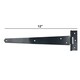 image 3 of 12" (300mm) Heavy Duty T Tee Hinges for Doors + Gates with Fixing Screws 8pc Black