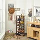 image 7 of COSTWAY 7-tier Double Shoe Storage Tower Rack Stand Brown Brown