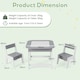 image 2 of COSTWAY 2 in 1 Children Activity Table and Chair Set Grey