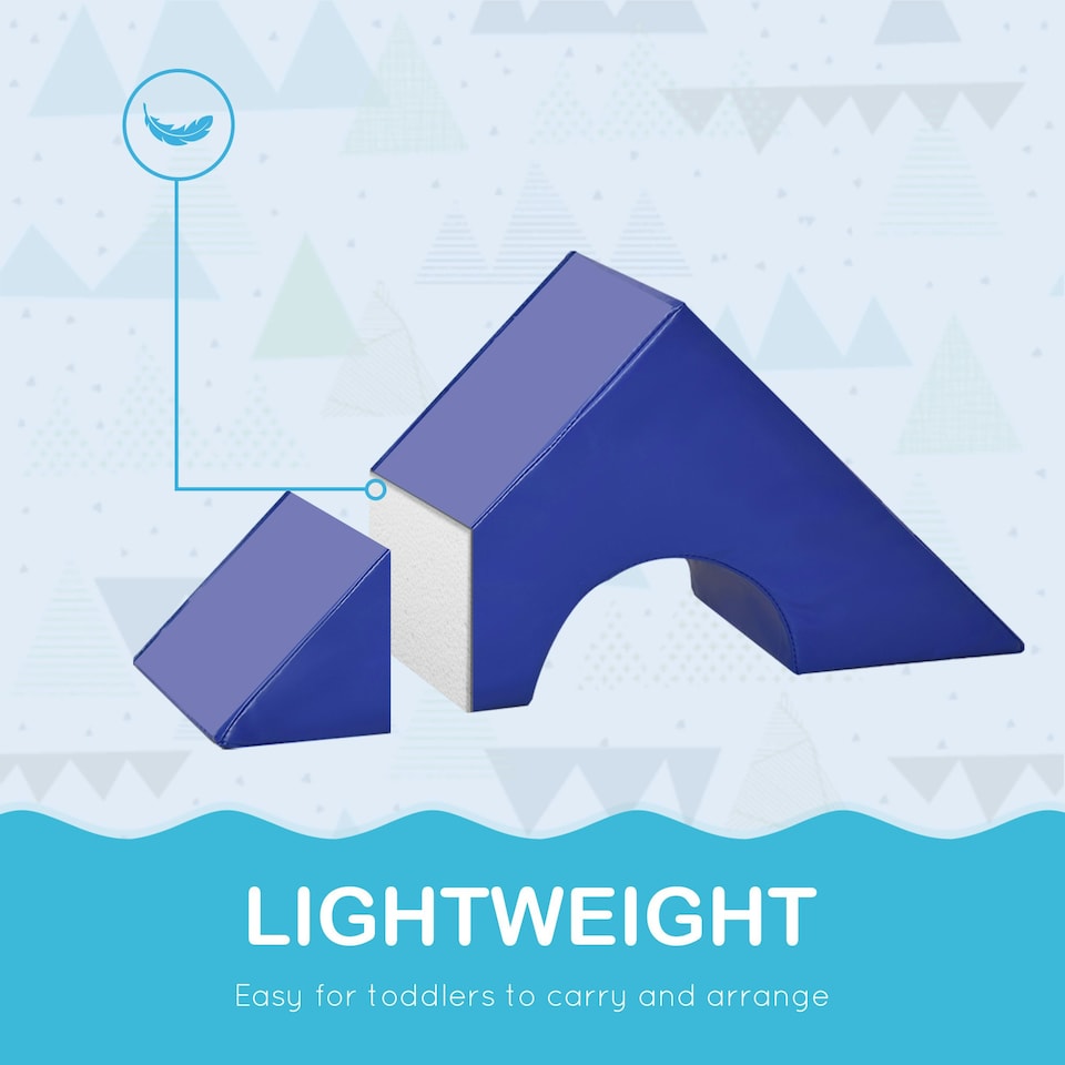 image 1 of HOMCOM 11-Piece Soft Play Equipment for Toddlers, Soft Play Set