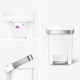 image 2 of Simplehuman 45L Rectangular Pedal Kitchen Bin with Liner Pocket, White Plastic