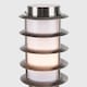 image 4 of ValueLights 4 x Wharf Modern Silver Stainless Steel Outdoor Wired IP44 Garden Post Lights | Chrome